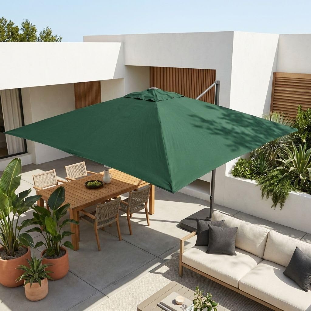 milani home - Telo per ombrellone 3 x 4 palo centrale cm 300 l x 400 p x 1 h