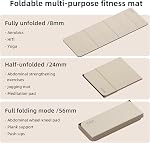 Foldable Yoga Mat Extra Thick 0.32 Inches Eco-Friendly POE Material, Non-Slip Design Fitness Mats, Multi-Purpose Workout Mats For Studio or Home Use (71 x 24 x 0.32 inches）