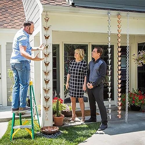 Image of Rain Chains Replace Metal Rainwater Catcher Chain for Awnings Backyard Sheds Bell | Other Garden D?cor | Garden D?cor | Yard, Garden & Outdoor Living | Home & Garden