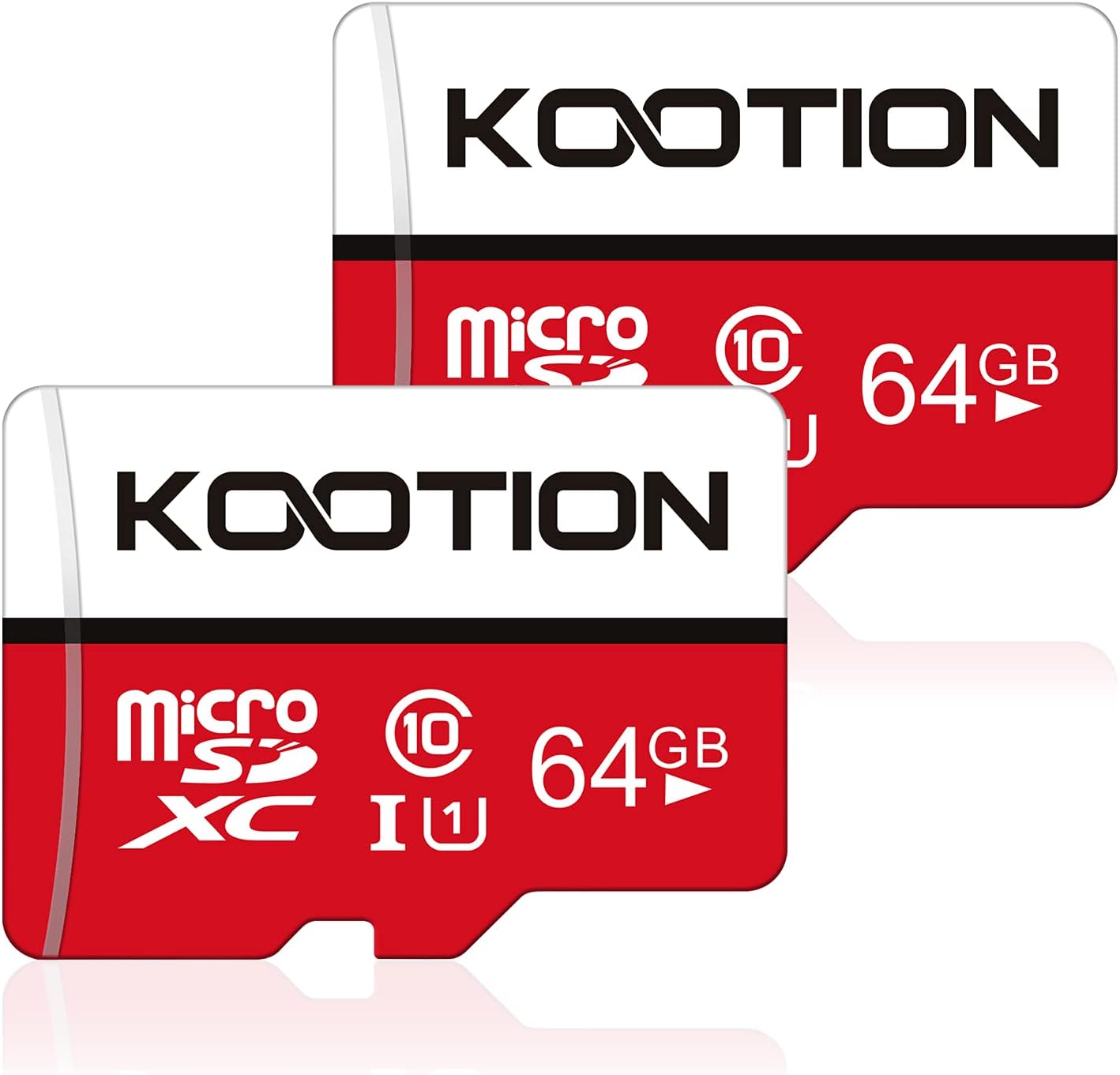 64GB Micro SD Card 2 Pack Ultra Micro SDXC Memory U1 Card Class 10 Micro SD Cards 64GB High Speed TF Card R Flash, C10, U1, 64 GB (2 Pack)