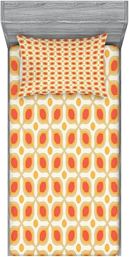 Miniatura 263 de Ambesonne Juego de sábanas bajeras y fundas de almohada occidentales, sombrero de vaquero con temática del salvaje oeste y cuerda de ganadería vieja