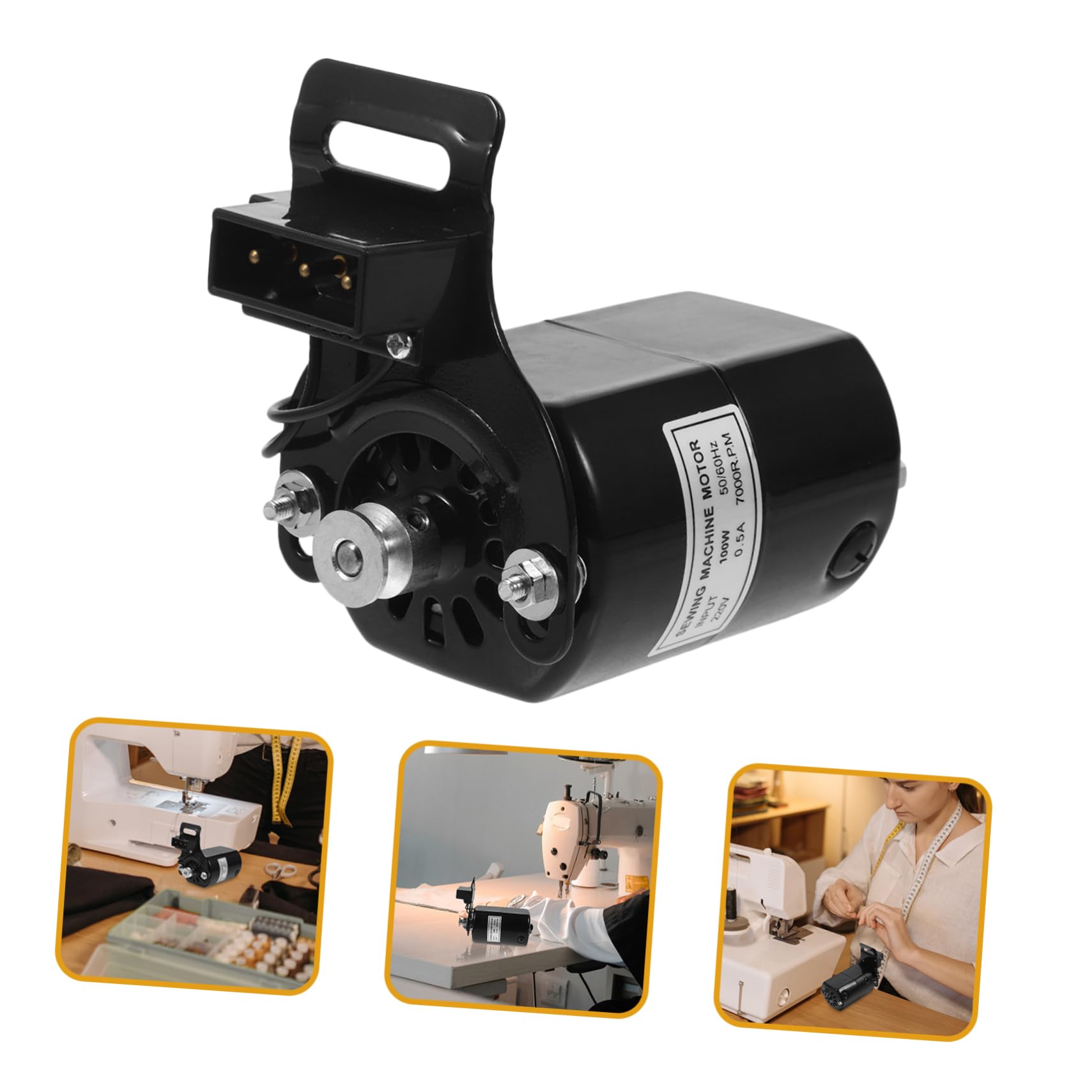 DOITOOL Motor Eléctrico en Acero y Hierro 220v para Máquina de Coser Doméstica y Mejora el Rendimiento de Costura 100w Compatible Máquinas de Coser Pequeñas