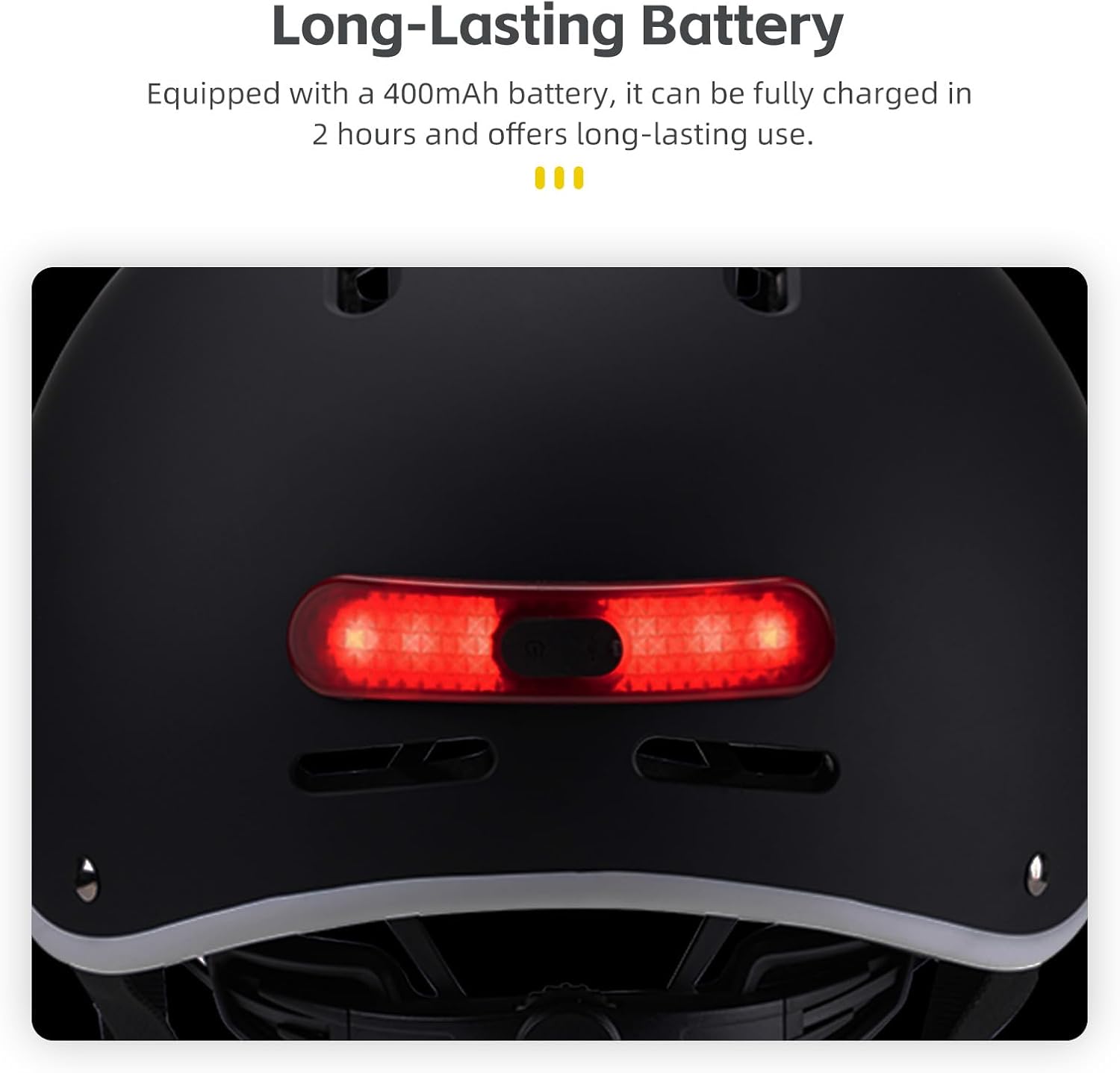 Bike Helmet with USB Rechargeable LED Rear Light, Adjustable Cycling Helmet with Visor, Mountain Bike Scooter Helmets for Adult Men Women Night Riding