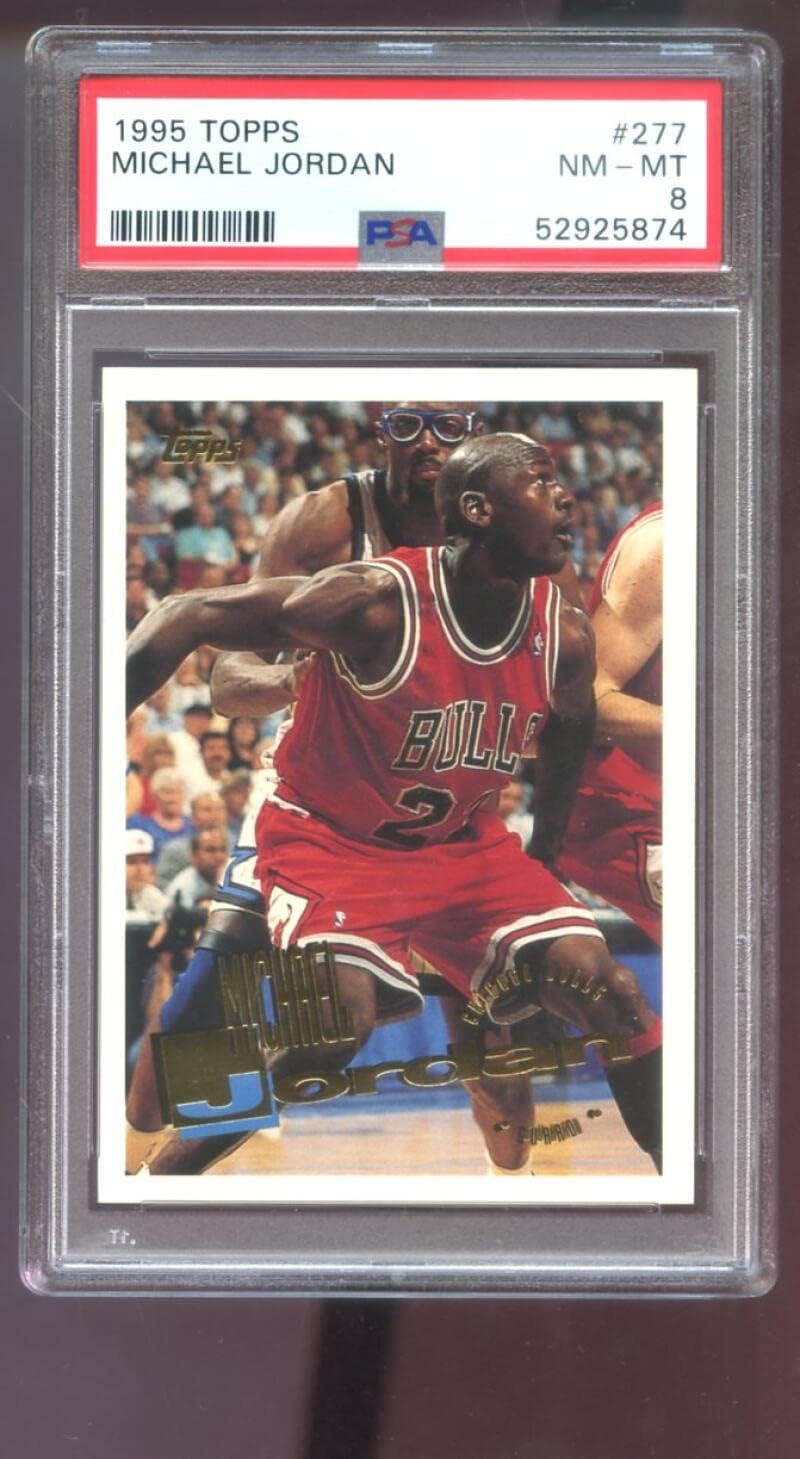 1995-96 Topps #277 Michael Jordan PSA 8 Graded Basketball Card NBA Chicago Bulls 1995-1996 95-96