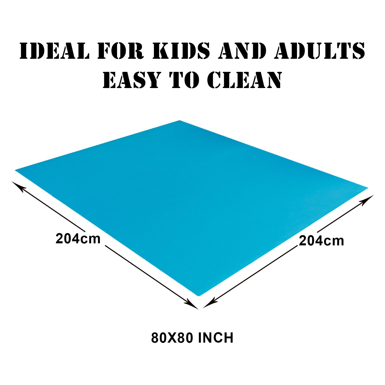 Kuber Industries Baby Bedsheet | PVC Self Check Mattress Protector Sheet | Waterproof Double Bedsheet for Babies and Adult | 80x80 Inch | Sky Blue - Image 3 thumbnail