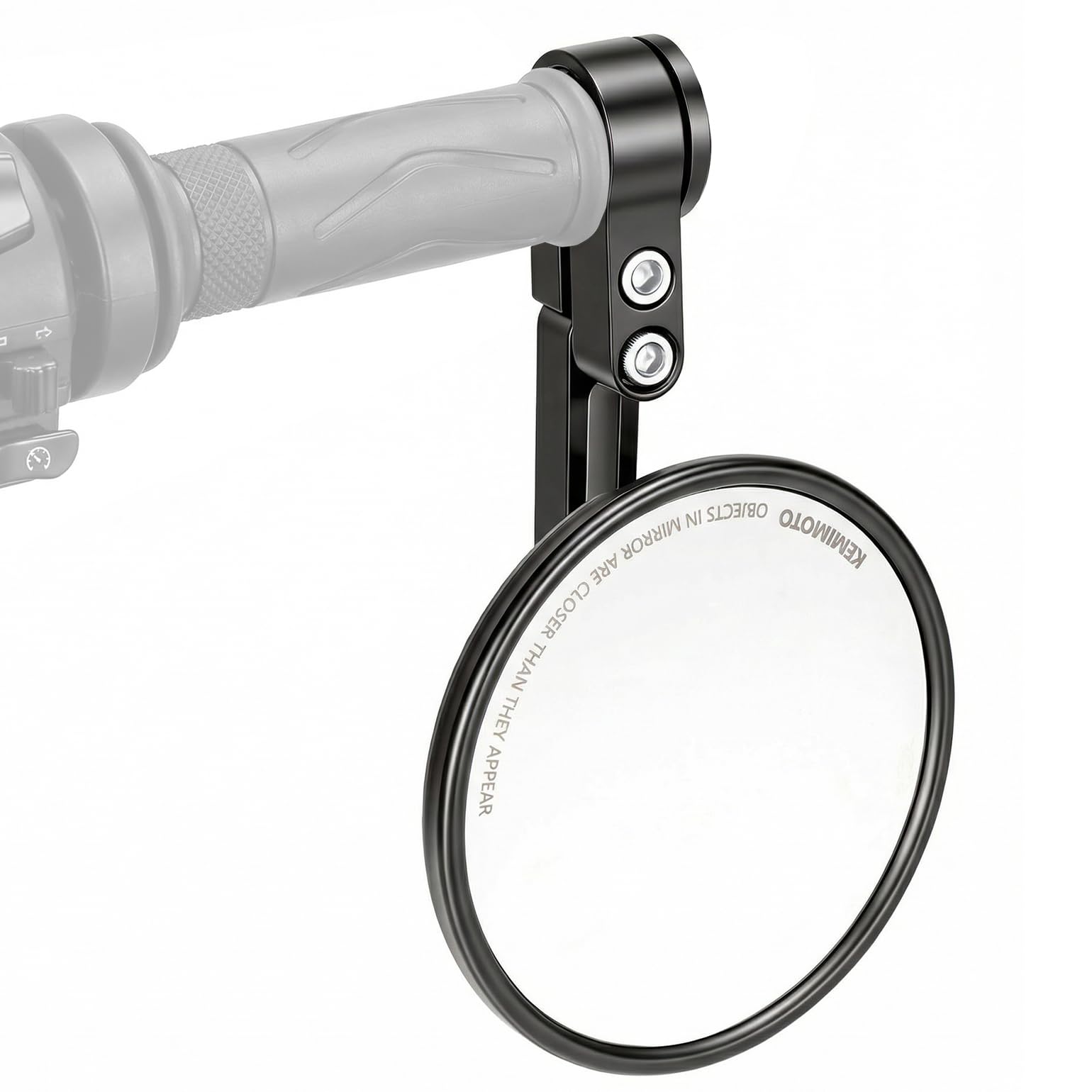 KEMIMOTO Specchietto Retrovisore Manubrio, Specchietti Moto Omologati E24 con CNC per MT-07, MT-09, XSR700, XSR900, TMAX, Tondi Specchi Moto per Maniglia a Vite MR16