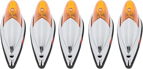 KIMISS Teardrop Cab Marker Light 5pcs Weatherproof for Trucks, Trailers, RVs - Reliable Running & Clearance Lights - 5
