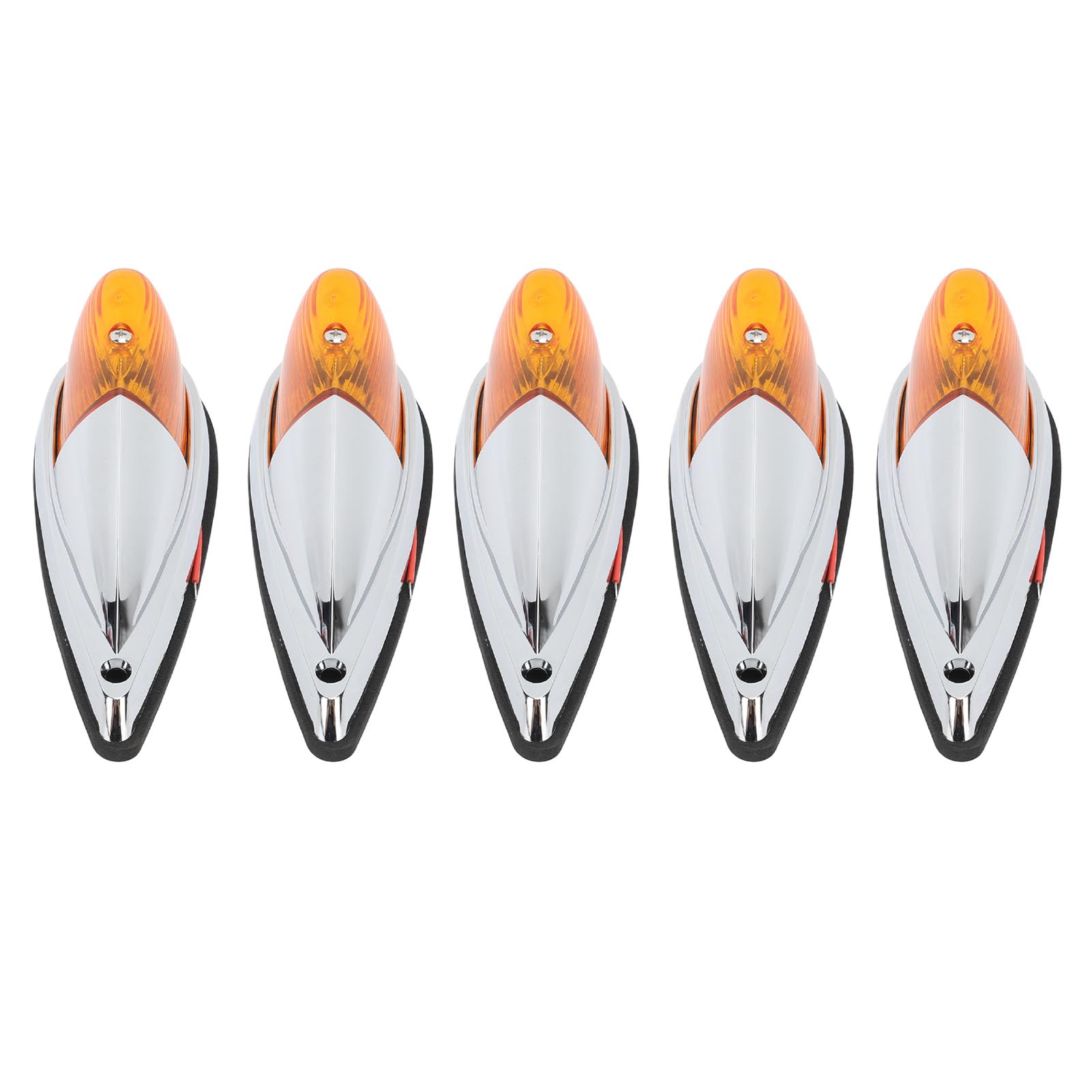5 Luci Cabina A Goccia LED Ambra Per Camion – 12V, Impermeabili E Antishock