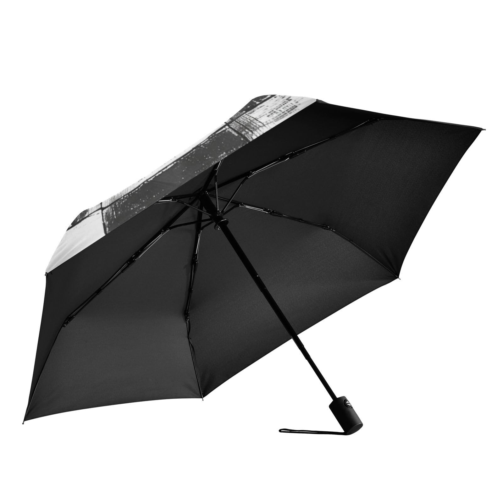 EtherSpher Black and White Check Pattern Umbrella for kids 39 Inch Automatic Open Close auto open close umbrellas for rain windproof for Good for Car, Golf, and On-the-Go Outdoor Defence Accessories