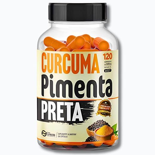 Cúrcuma Premium com Pimenta Preta 120 Cápsulas 500mg