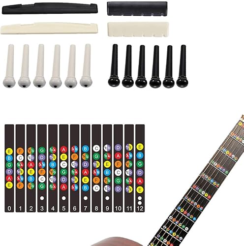 Miniatura 7 de Kit de herramientas de guitarra de 72 piezas, kit de herramientas de mantenimiento profesional de reparación de guitarra con cuerdas de guitarra,