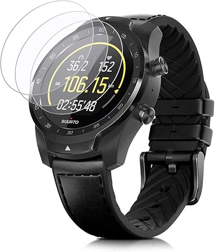 FINENIC Protector de pantalla universal redondo HD para reloj. Antiarañazos, antihuellas, vidrio templado (1.417 in de diámetro) (paquete de 3)