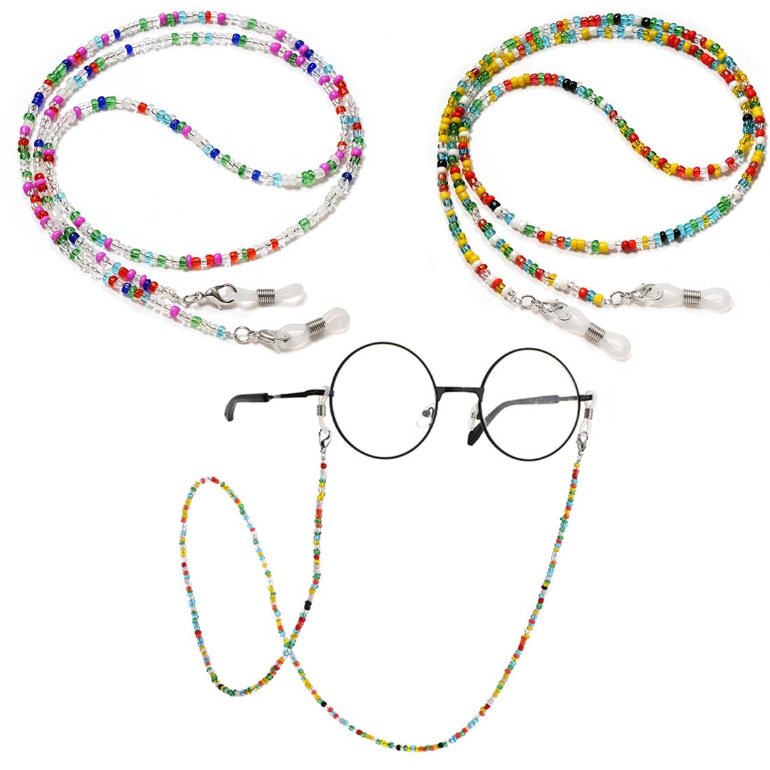 COYUN 2 Chaînes Lunettes Femme - Sangles Métal Pour Lunettes Et Masques