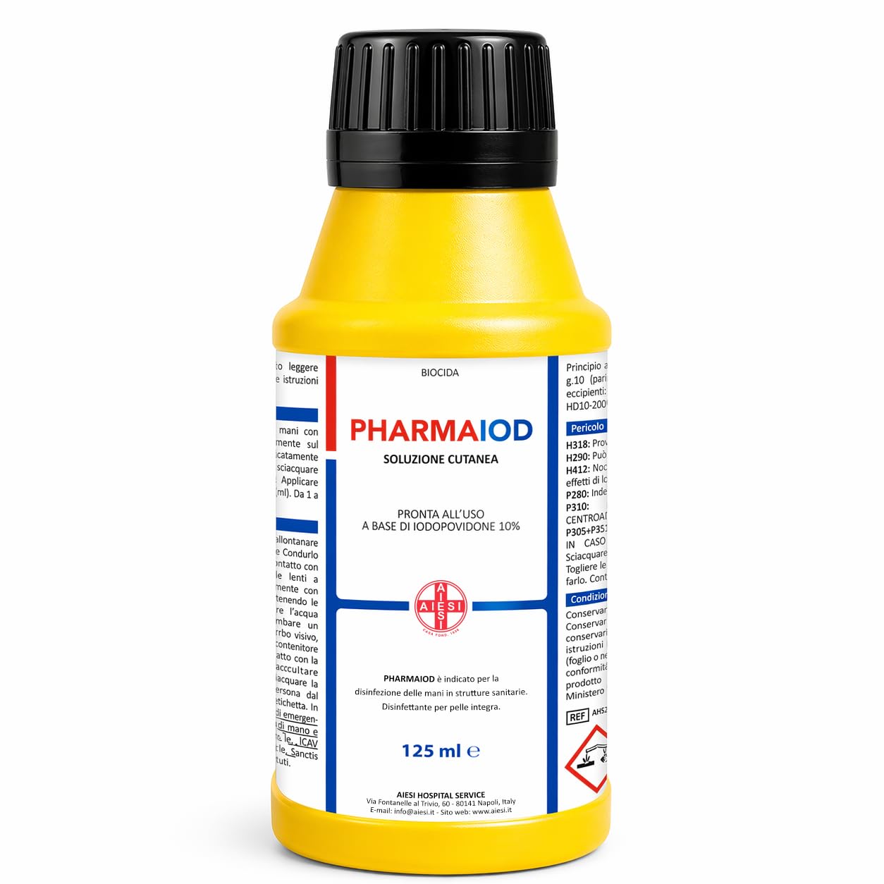 AIESI® Disinfettante a base di iodopovidone 10% (125 ml) per cute integra PHARMAIOD