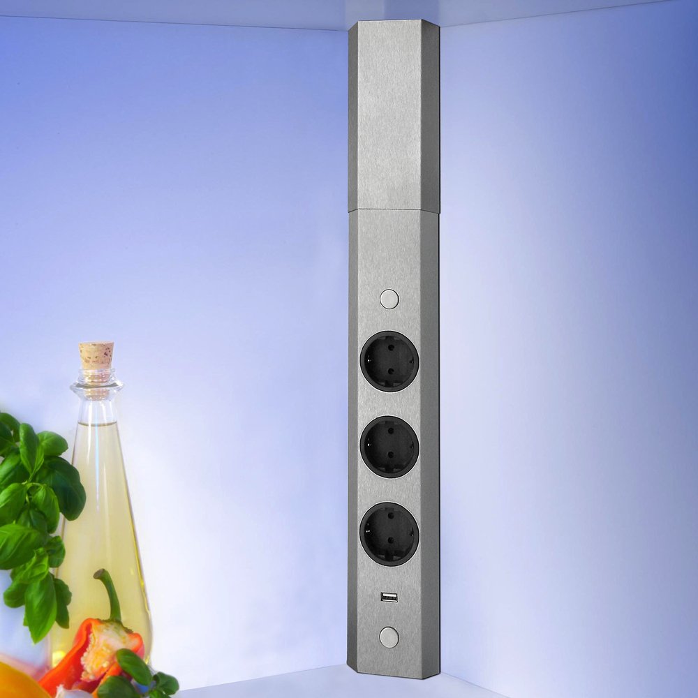 Thebo Steckdosenelement ST 3081 4 Fach, Edelstahl, 1 Stück, 176816