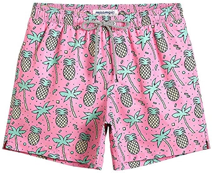 maamgic Mens Swim Trunks 5" with Mesh Lining Quick Dry Bathing Suits for Men Swim Shorts Swimwear