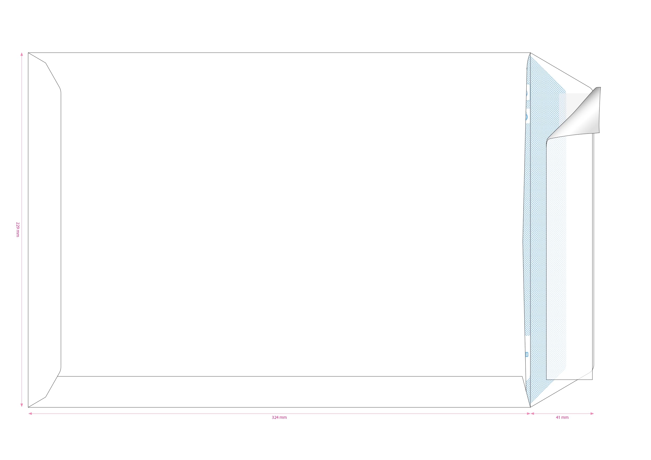 GPV - Boite de 250 Pochettes - Format C4 (229x324 mm), sans fenêtre, qualité papier blanc : 90 g/m2 - Certifié PEFC