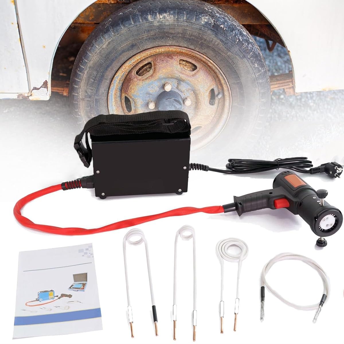 Calentador de inducción electromagnética portátil de 1500W para mantenimiento de coche 1