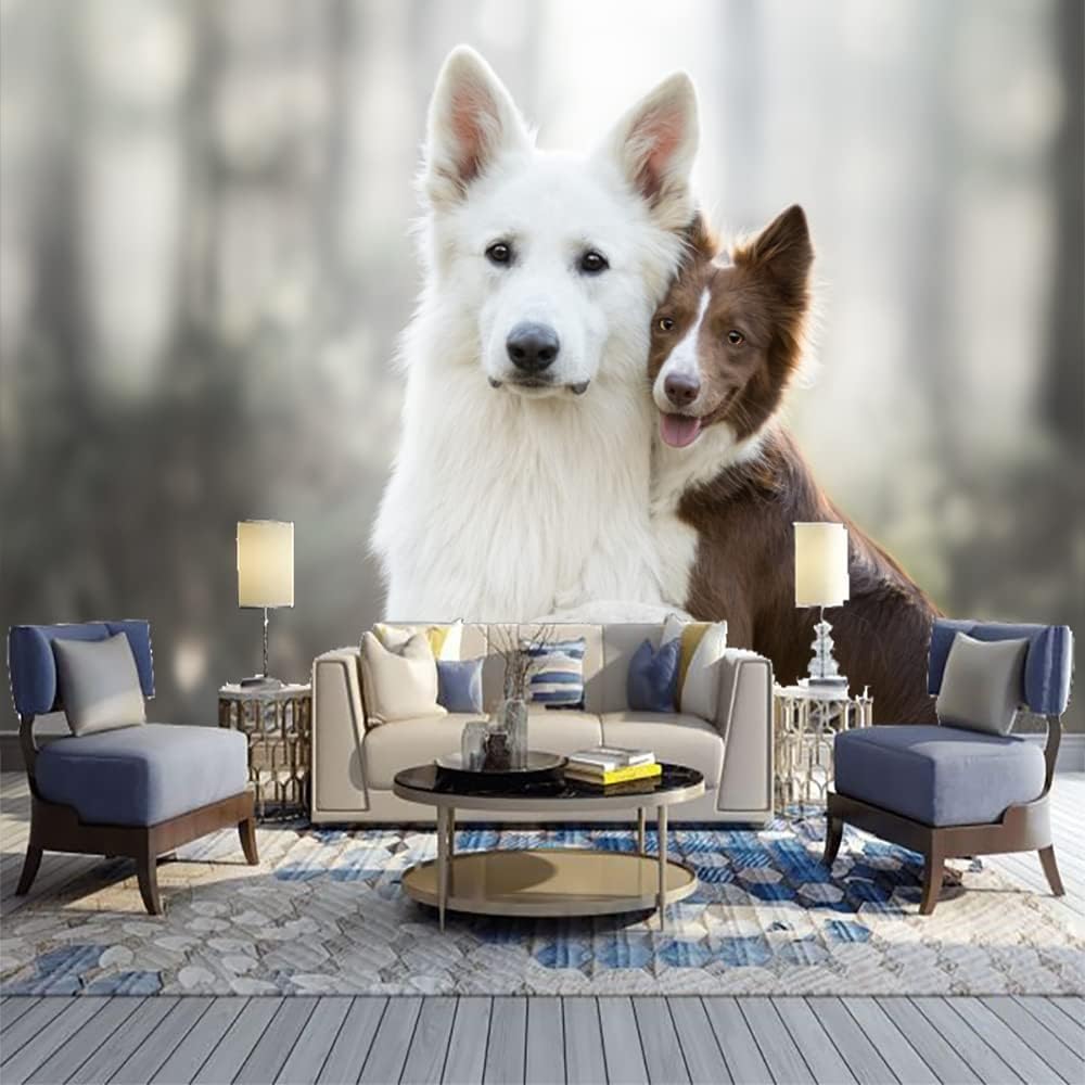 Chambre d'Enfants Papier Peint Mural 3D Chien Décoration Fille