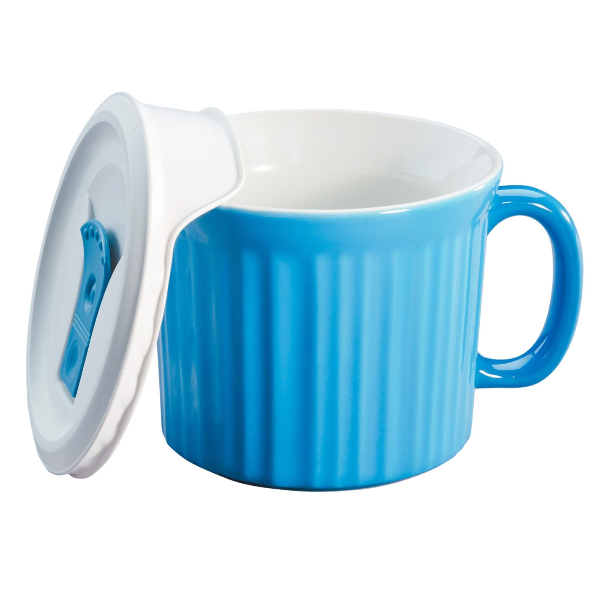 Ceramic Colours Pop-Ins Pool 20-oz Mug w/Lid, 1 Count (Pack of 1), Blue