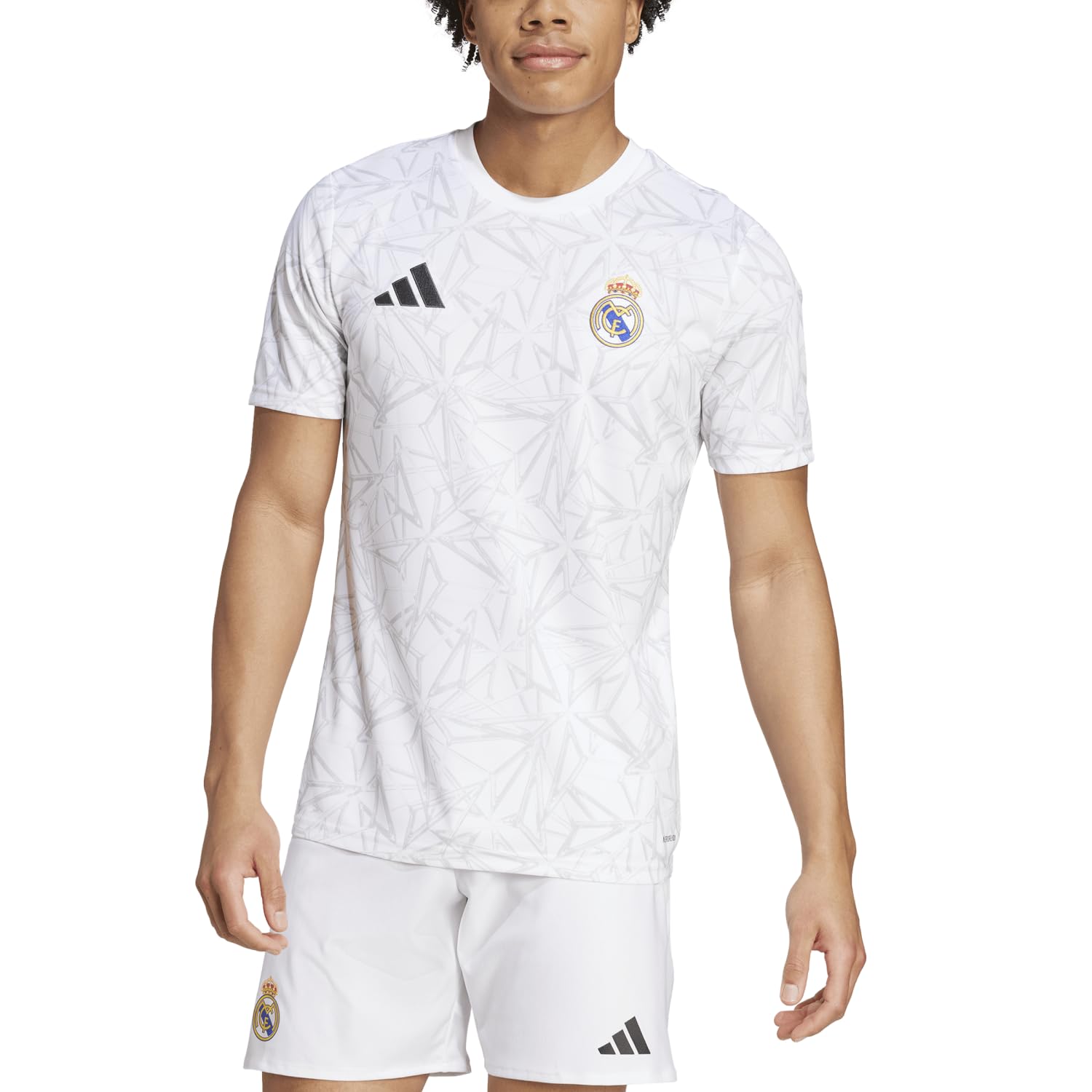 adidas Real Madrid Maillot Prematch Blanc Homme 24/25