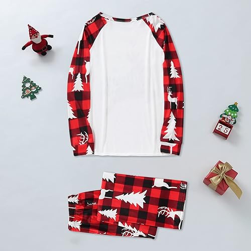 Miniatura 4 de ADUWOAN Pijamas de Navidad para la familia, conjunto de pijamas de Navidad 2023, ropa de dormir divertida con estampado de Papá Noel, pijamas