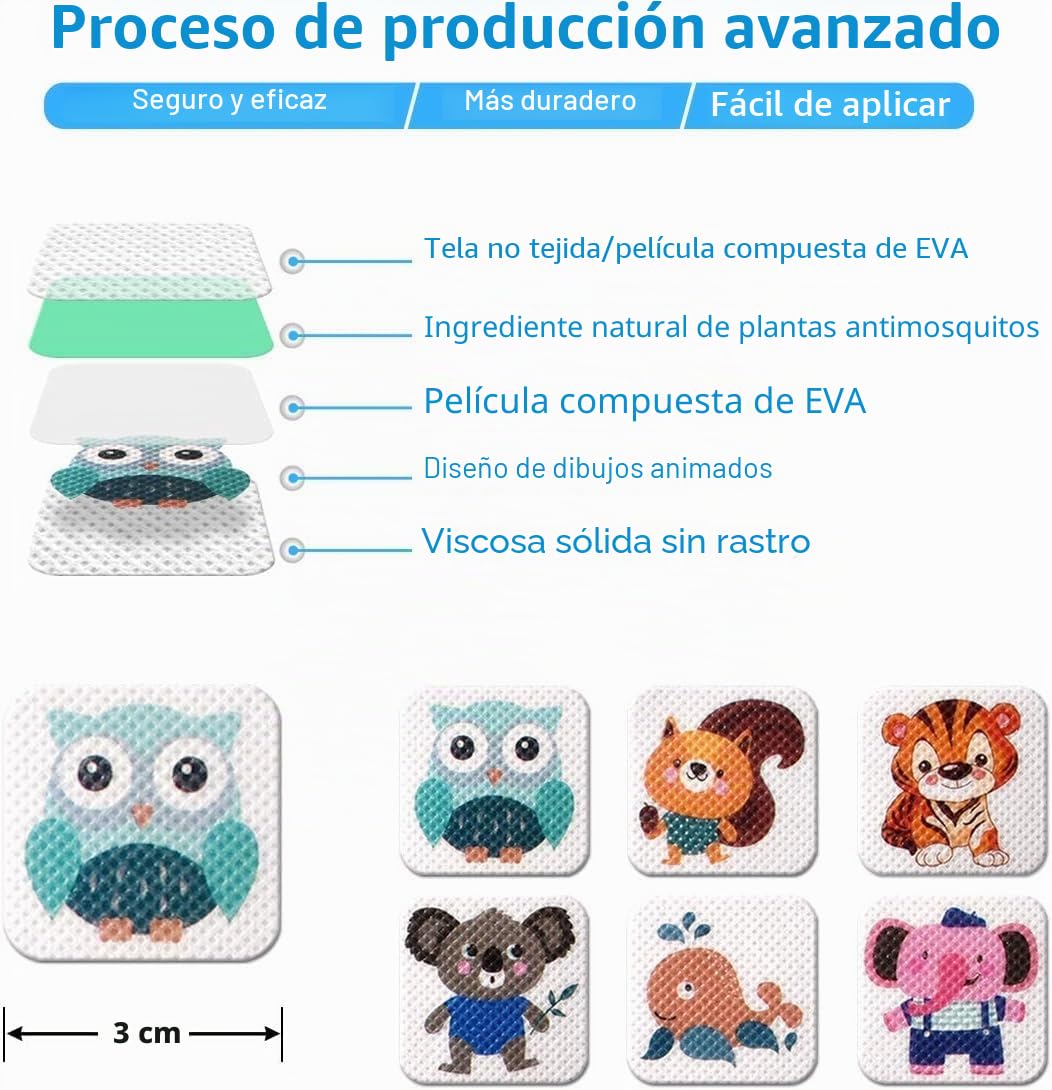 Parche Repelente de Mosquitos, Pegatinas Antimosquitos Niños, Repelente de mosquitos,parches antimosquitos para niños adultos al aire libre uso en interiores, 60 piezas