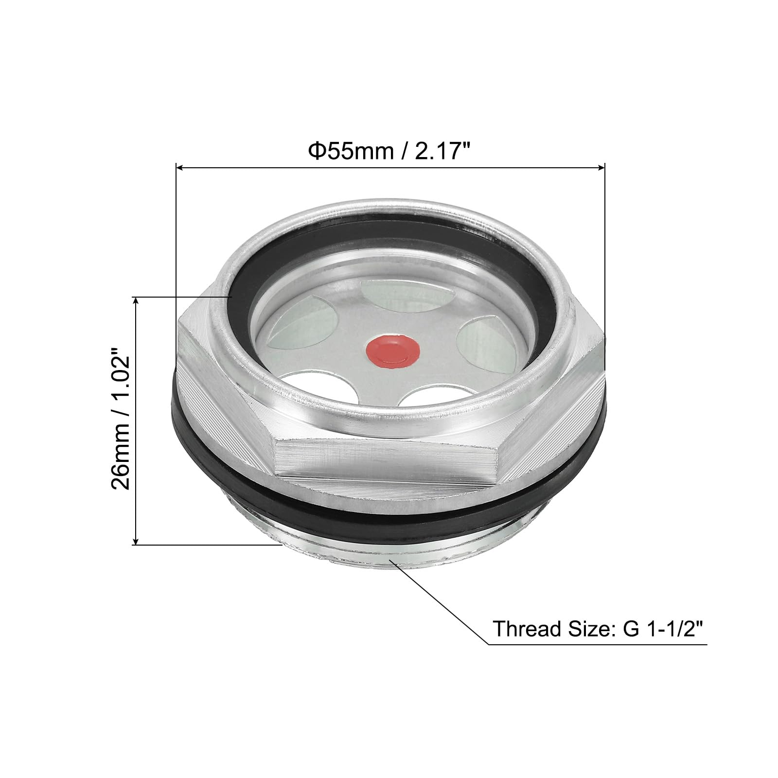 PATIKIL Air Compressor Oil Sight Glass - Image 2