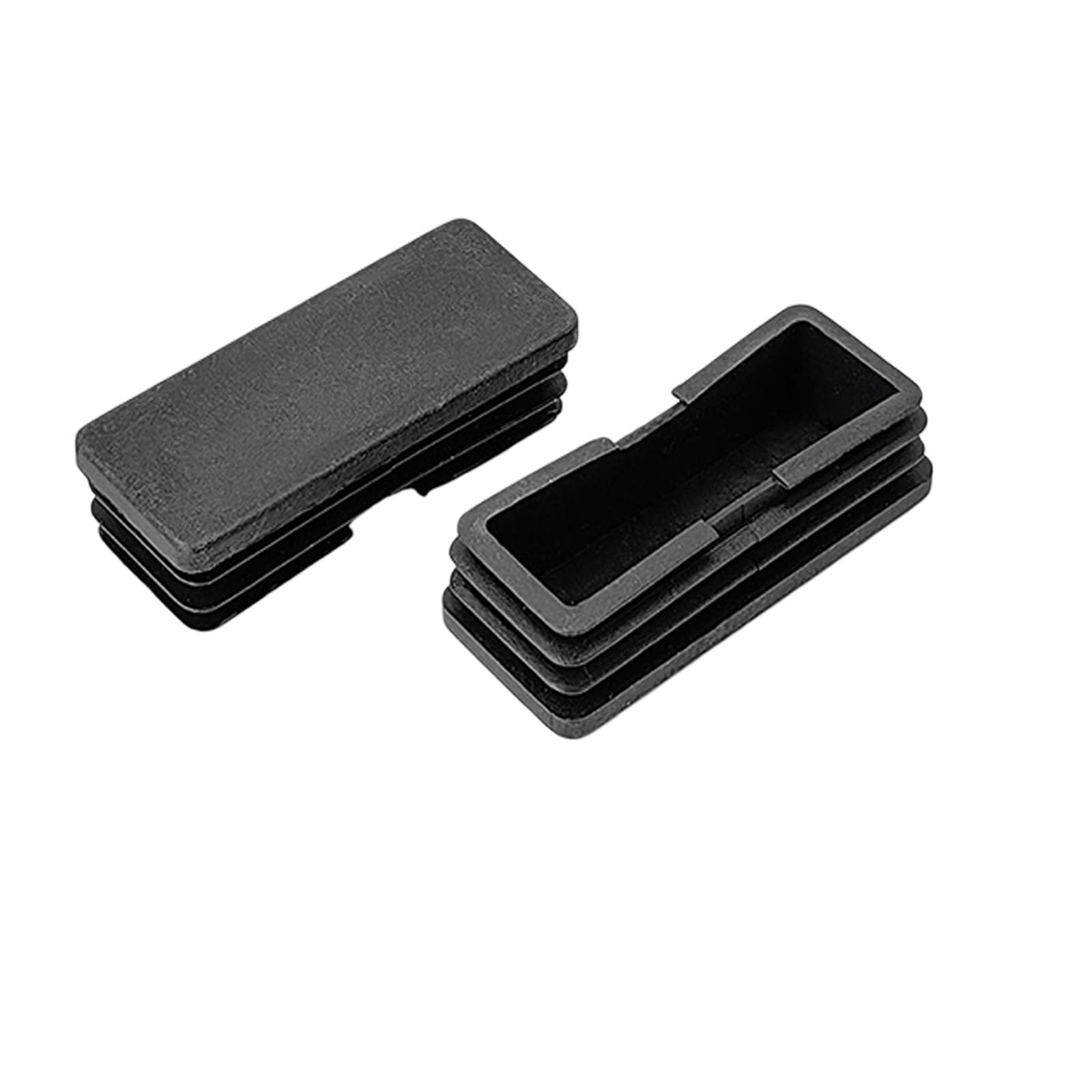 12Pcs Black Rectangle Blanking End Caps Tube Pipe Insert Plug Furniture Leg Tube Insertion Plug Enduring Furniture Leg Insertion