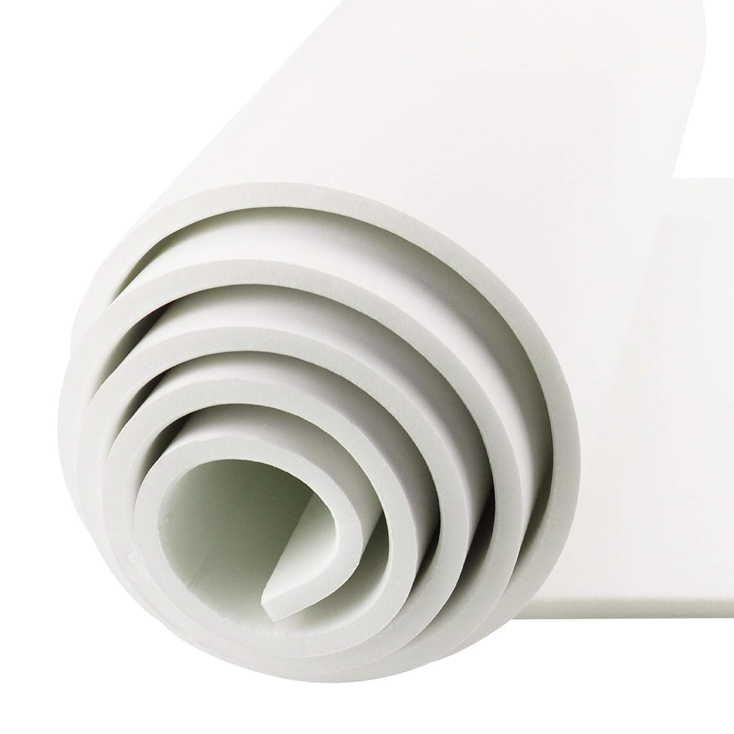 DGSL Neoprene Adhesive Foam Sheets, 12'' W x 118'' L x 1/2'' Thick Sponge Self Adhesive Rubber Padding Sheet Closed Cell Foam Sheet Roll for DIY, Multi-Function Soundproof Rubber Mat, White