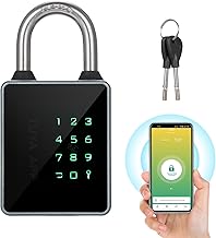 CIADAZ Cadeado Inteligente Teclado BT Bloqueio Inteligente Entrada Fechadura da Porta da Frente Fechadura de Combinação Resistente à Água APP Habilitado para Home Gate Gym Outdoor School Bike Locker U