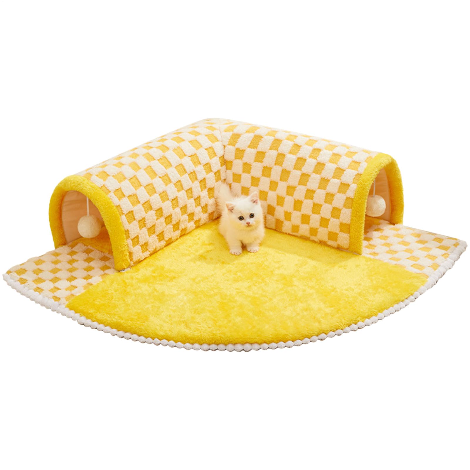 Cuna túnel para gatos, base antideslizante escondite de juego para mascotas – Caseta Peekaboo para gatos | Para gatos y conejos, para dormir, dormir, descansar y