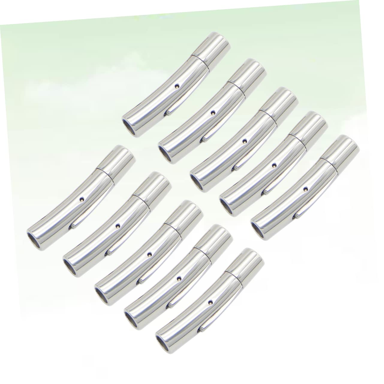 NUOBESTY 3 Sets Schmuckherstellungsset Aus Edelstahl Armbandverschluss Kettenverbinder Verschlüsse Endkappen Für Halsketten Und Armbänder 10 Stück * 3
