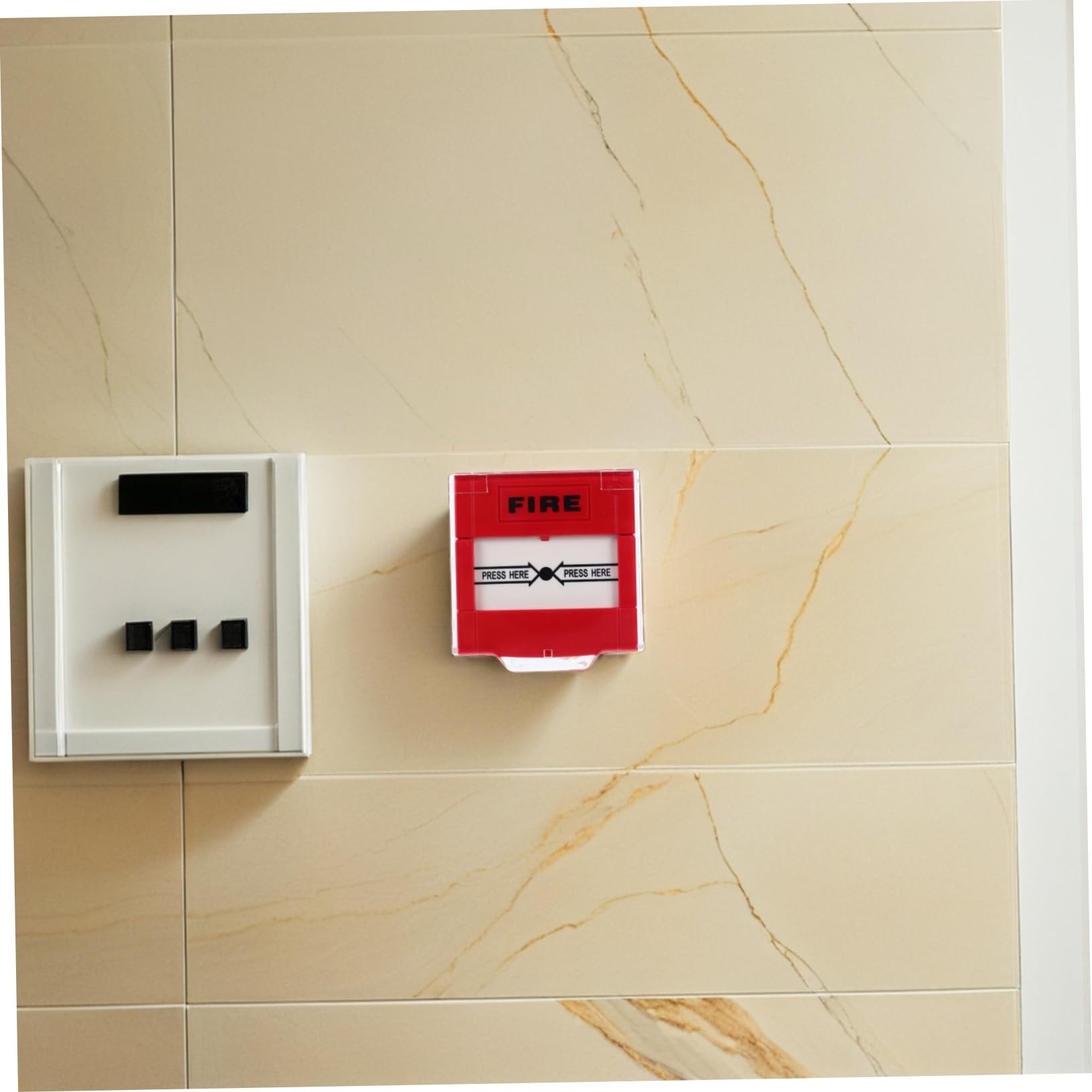 SEWACC 2 Botones de Alarma contra Incendios Plástico Rojo Reinicio Manual Diseño Visible y Compatible Sistemas, Adecuado para Espacios Públicos y Hogar