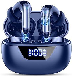 🎁 FREEBIE: Drsaec Écouteurs Intra-Auriculaires Bluetooth 5.3 sans Fil avec 4 micros ENC réduction du Bruit, 48 Heures, stéréo Hi-FI, étanche IP7, pour iOS Android, Affichage LED, USB-C, Noir