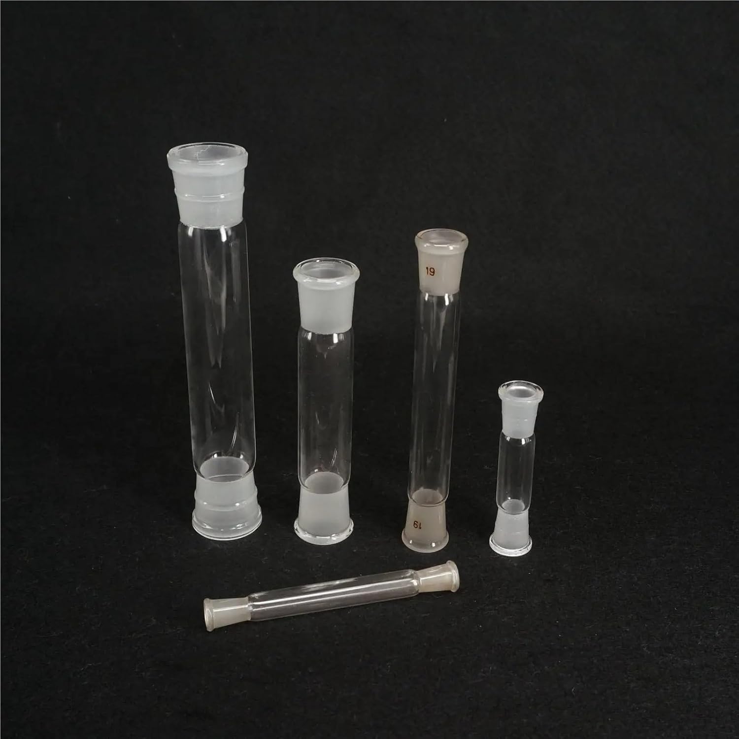 10mm,14/23,19/26,24/29,29/32,34mm,40mm,50mm Both Ground Joint Glass Straight Connecting Adapter Tube Lab Glassware(Type 14-23)