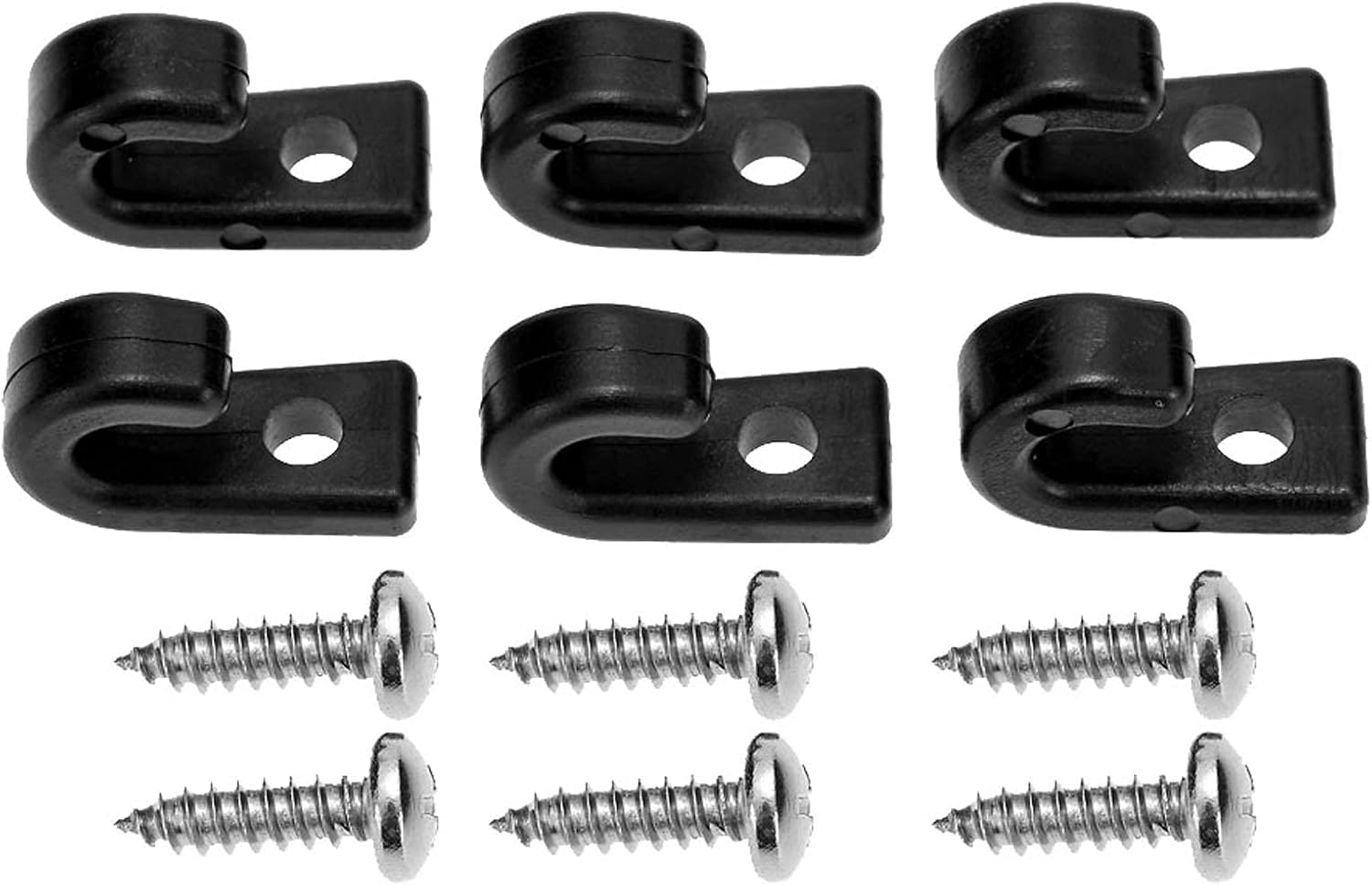 MengK 6pcs Nylon JHooks for Kayaks Canoes or Boats with