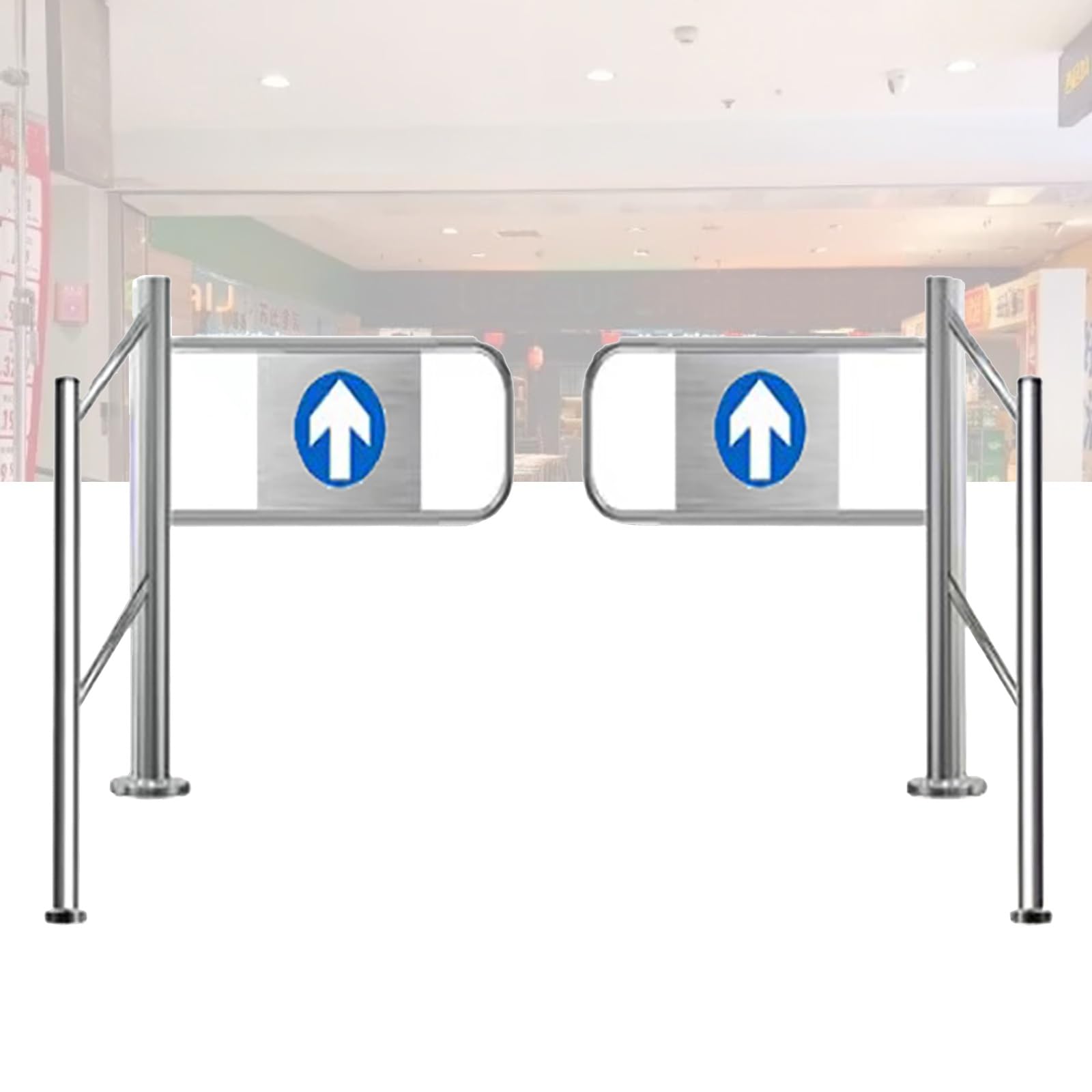 Aioneer Automatic Swing Gate, One-Way Door, Stainless Steel Entrance And Exit Device For Supermarket, Store, Warehouse Safety-190cm/74.8in