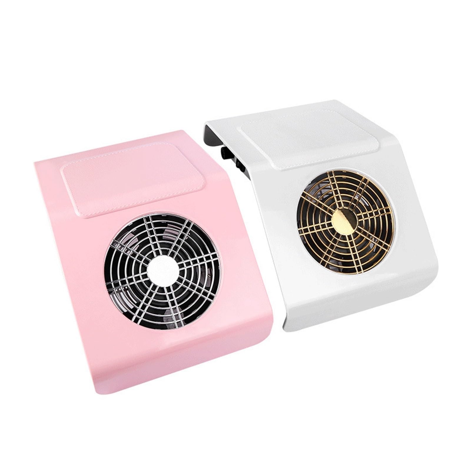MRKU Aspiradora de manicura con Filtro Lavable, aspiradora de bajo Ruido, 40 W, Potente, ABS, Blanca y Rosa, con Ventilador silencioso y Bolsa.