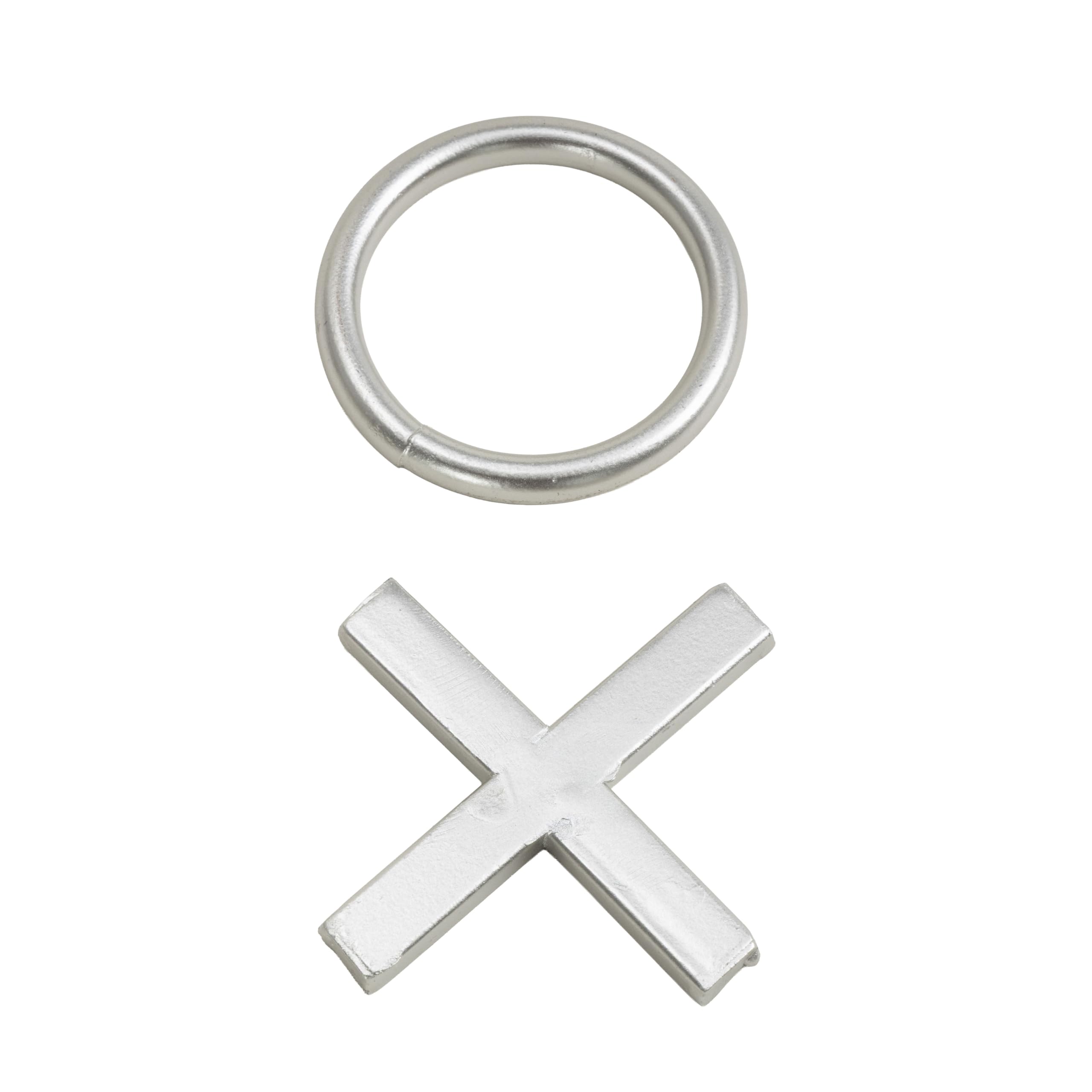 Deco 79 77627 Tic Tac Toe, Silver