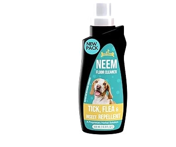 Dogz & Dudez Tick and Flea Repellent (Concentrate) - Pet Floor Cleaner for Home/Kennal wash | Neem Herbal Insect Cleanser Freshener Liquid - 500 ml - (with Water Mixed Makes 62.6 litres)
