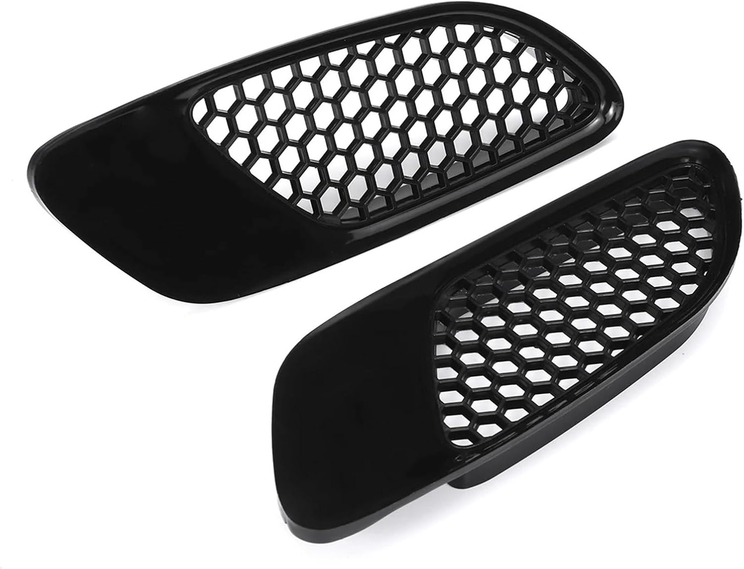 2 PCS Engine Hood Vent Louvers Air Scoop Bonnet Vent Cover Compatible with VW Golf 6 7 MK6 MK7 GTI GTD R Air Intake Cover Glossy Black