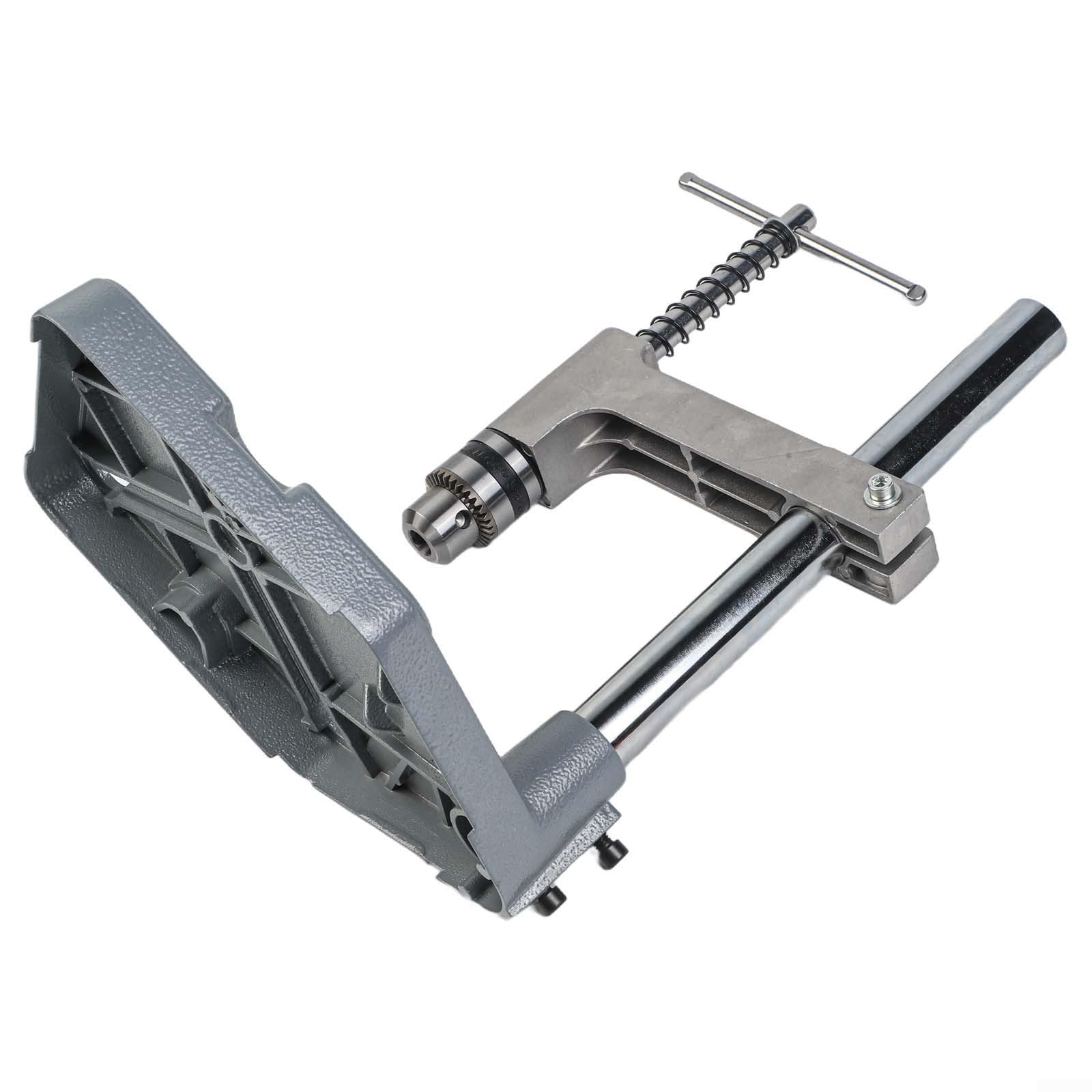 Maschiatrice verticale manuale con chiave regolabile per filettatura di precisione da 1,5 mm a 10 mm, lega di alluminio grigia (lega di alluminio)