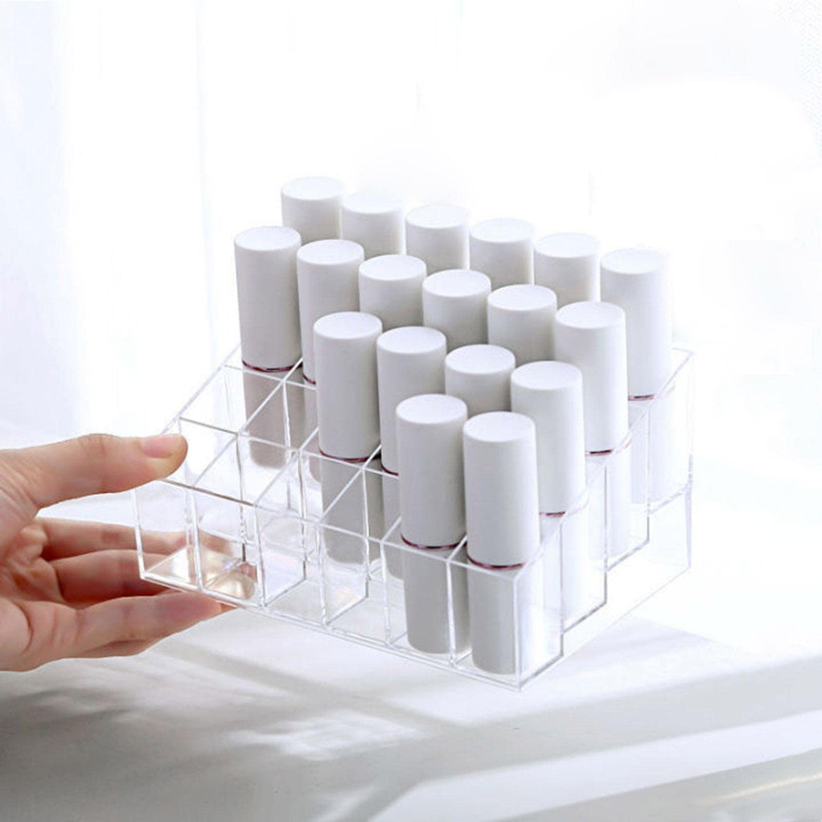 lippenstift aufbewahrung acryl Transparenter Lippenstift-Organizer – Acryl-Ständer, transparentes Make-up-Aufbewahrungsregal Küchenorganizer Size:6.5 Tee Aufbewahrung Wand Teebeutelspender