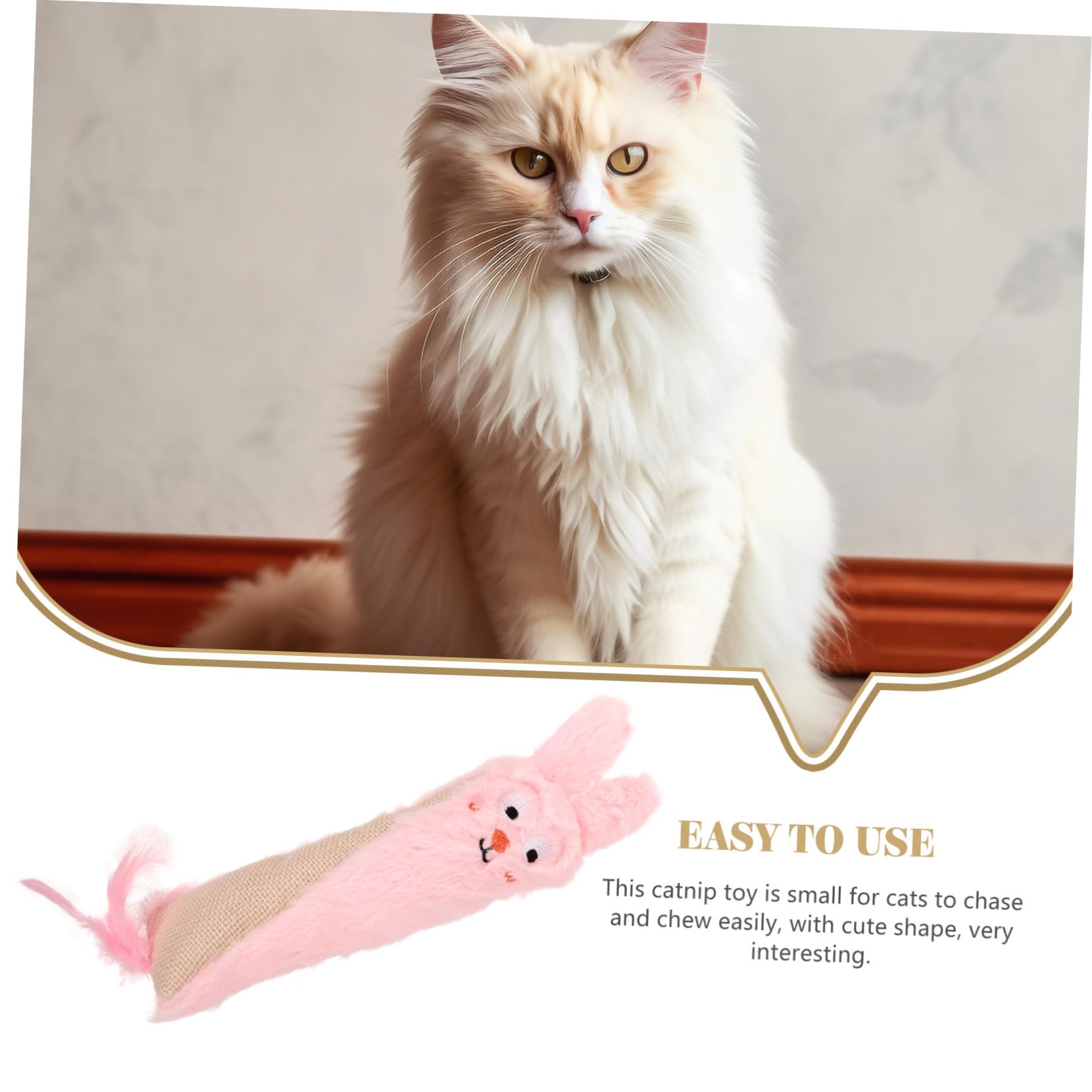 POPETPOP Jouet Herbe à Chat avec Papier Froissé Jouet Interactif Peluche à Mâcher pour Chat
