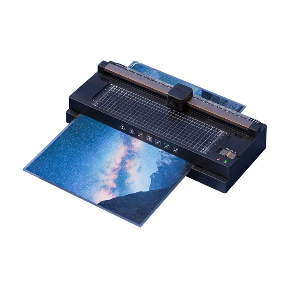 LKNJLL Laminator for A3/A4/A6, 13 Inch Thermal Laminator Laminating Machine with 50 Pouches for Office Home Use, Paper Trimmer and Corner Rounder