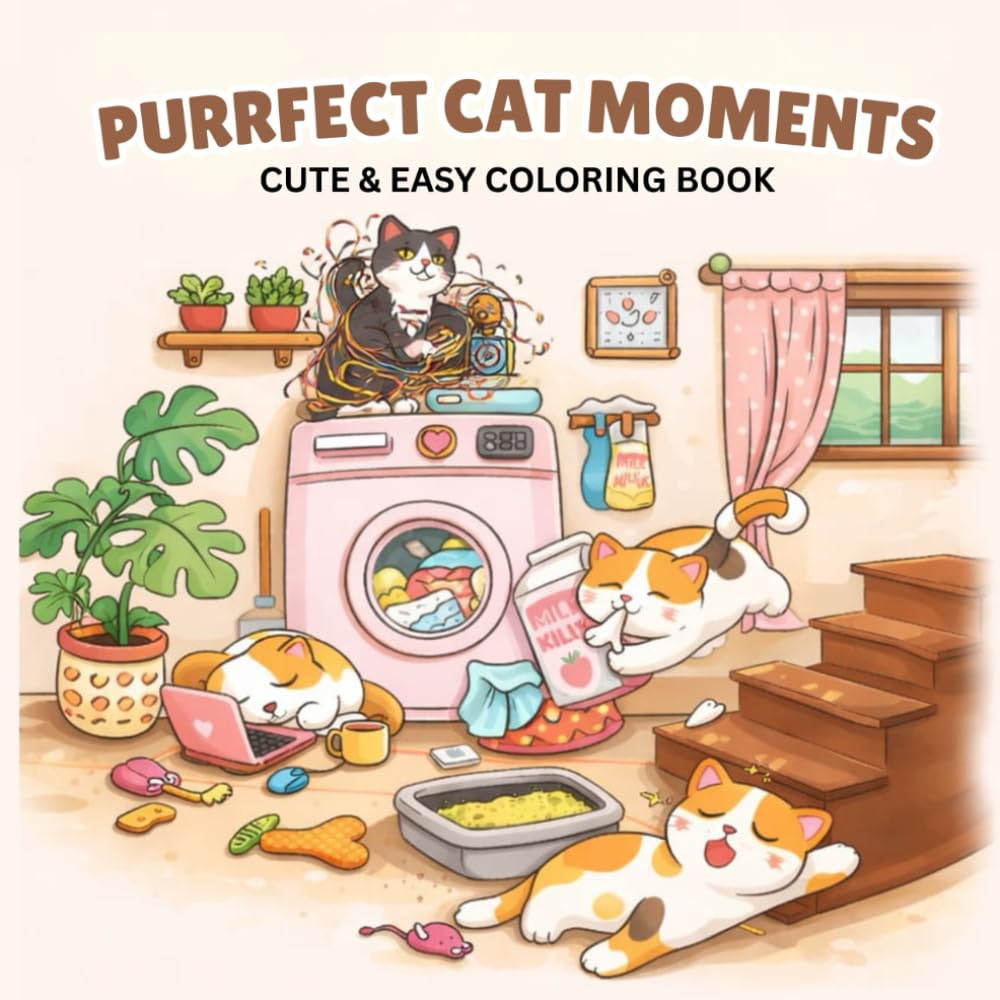 Purrfect Cat Moments: Cute, Funny & Relaxing Cat Scenes for Stress Relief and Creativity (Purrfect Fun Cat Series)
