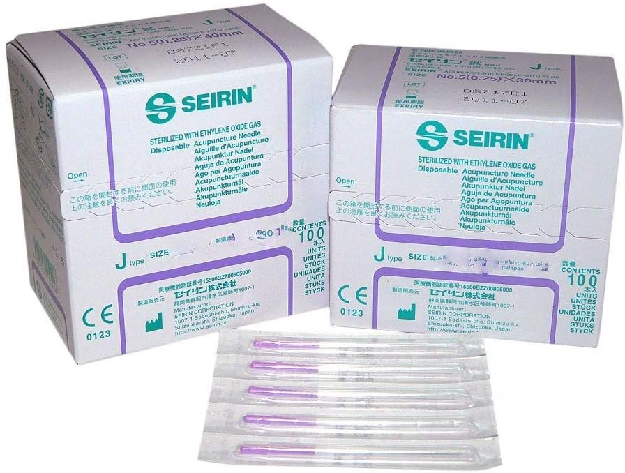 SEIRIN J-Type Needles (2 x 100) 0.16mm x 30mm
