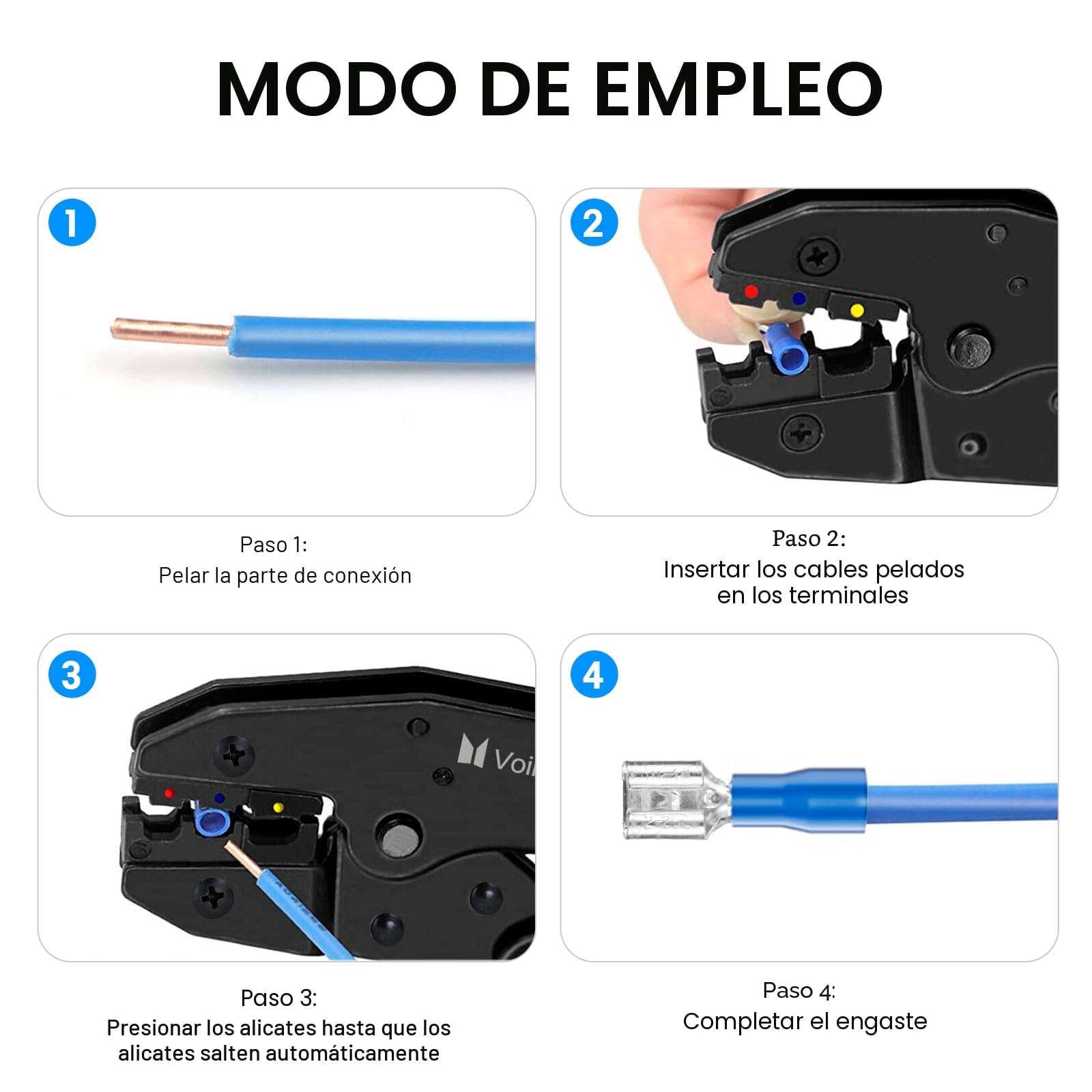 280 piezas Terminales Eléctricos, terminales faston 0,5 – 6,0 mm², surtido de terminales de cable para coche, conectores planos, conectores de cable