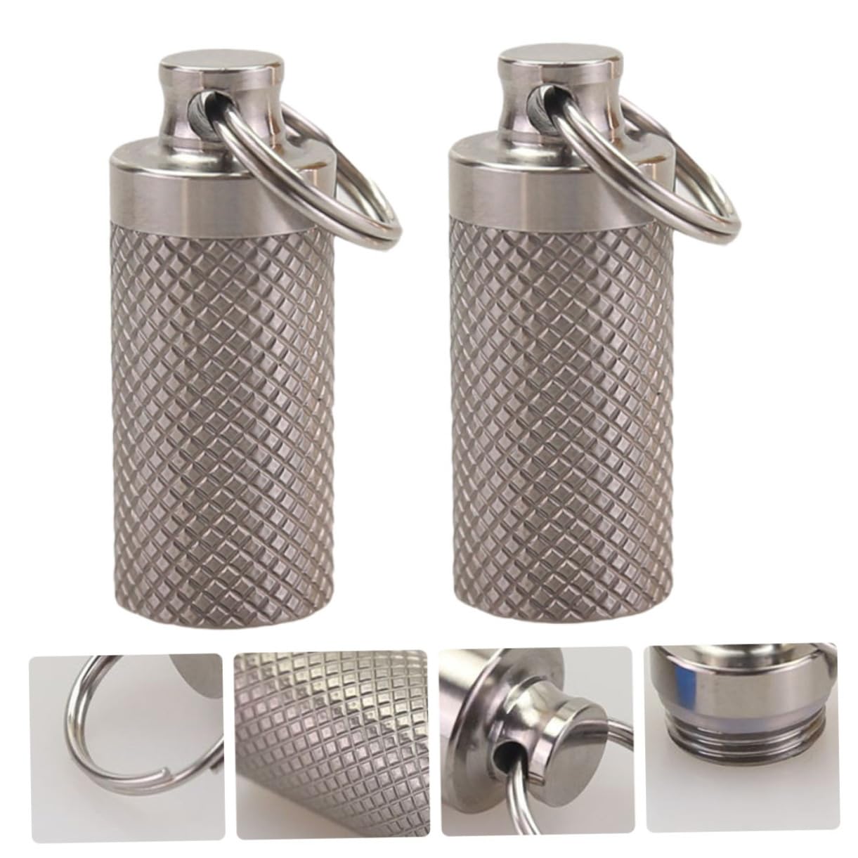 minkissy 6stücke Tragbare Wasserdichte Pillenflaschen Aus Metall Kompakte Tablettendose Für Unterwegs Für Reisen Outdoor-aktivitäten Und Tägliche Verwendung